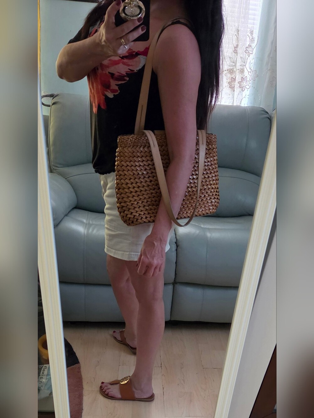Fossil Woven Leather Tote Bag in Tan - Picture 11 of 11